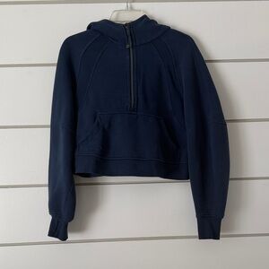LULULEMON Navy oversized scuba half zip Hoodie